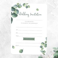 Tap to view Eucalyptus Ready to Write Wedding Invitations - Pack of 10