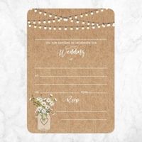 Tap to view Rustic Mason Jar Flowers Ready to Write Wedding Invitations & RSVP - Pack of 10