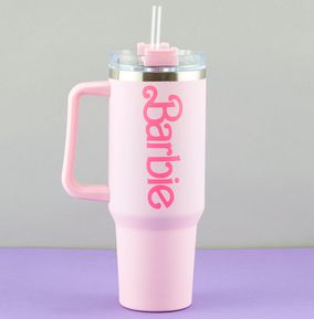 Barbie Travel Mug with Straw