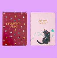 Tap to view Cool Cat 'Feline Productive' Set Of 2 Notebooks