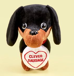 Swizzels Love Hearts Clever Sausage Dog Soft Toy