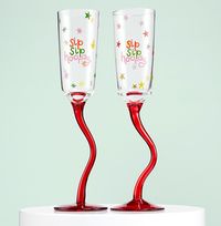 Tap to view Sip Sip Hooray Flute Glasses