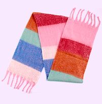 Tap to view Soft Winter Colourblock Scarf