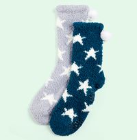 Tap to view Star Print Cosy Socks 2 Pack