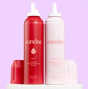 Sundae Cherry on Top Shower Foam and Berry Exfoliator Gift Set