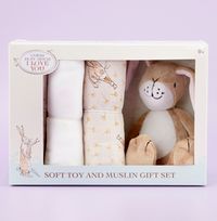 Tap to view Guess How Much I love You Soft Toy & Muslin Set
