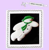 Tap to view Biscuiteers Snowman Letterbox Biscuit