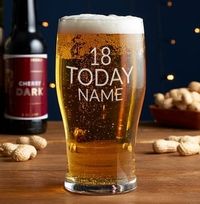 Tap to view Personalised Pint Glass - 18th Birthday