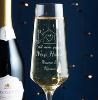 Tap to view Personalised New Home Champagne Glass