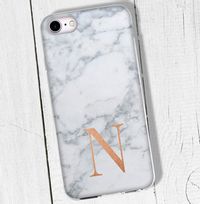 Tap to view Marble Effect iPhone Case - Copper Initial