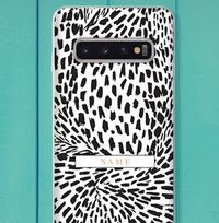 Tap to view Personalised Leopard Print Samsung Phone Case - Gold Initials