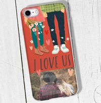 Tap to view I Love Us Photo iPhone Case