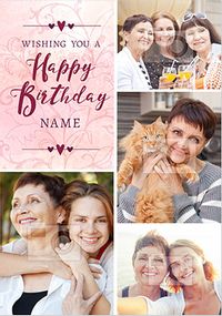 Tap to view Wishing You a Happy Birthday Multi Photo Postcard