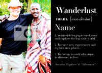 Tap to view Wanderlust Definition Personalised Travel Postcard