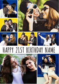 Tap to view Happy 21st Birthday Photo Postcard