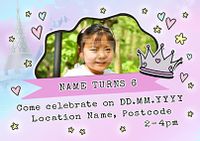 Tap to view Princess Party Invite Photo Postcard
