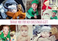 Tap to view Thank You For My Christmas Gift Multi Photo Postcard