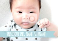 Tap to view Introducing New Baby Photo Postcard - Blue Banner