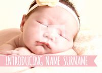 Tap to view Introducing New Baby Photo Postcard - Pink Banner