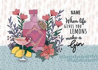 Tap to view Lemons and Gin personalised Postcard