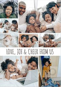 Tap to view Love Joy and Cheers from Us Photo Postcard