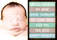 Tap to view I'm Here New Baby Boy Photo Postcard