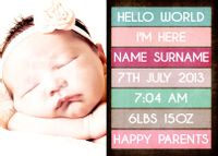 Tap to view I'm Here New Baby Girl Photo Postcard