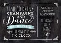 Tap to view Drink & Dance Personalised Invite Postcard