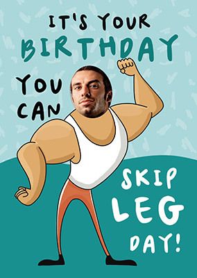 Skip Leg Day Photo Birthday Card | Funky Pigeon