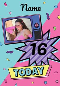 Tap to view Retro 16 Today Birthday Card