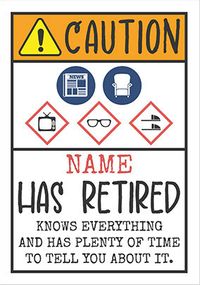 Tap to view Caution Plenty Of Time Personalised Retirement Card