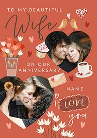 Tap to view Beautiful Wife Anniversary Photo Card