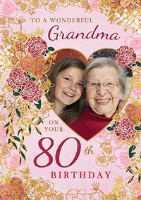 Tap to view Grandma 80th Birthday Photo Card
