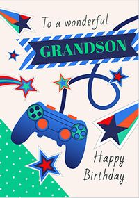 Tap to view Grandson Personalised Gaming Birthday Card