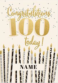 Tap to view Congratulations 100 Today! Birthday Card
