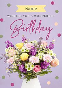 Tap to view Birthday Blooms Personalised Card