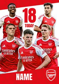 Tap to view Arsenal Football Players Age 18 Birthday Card