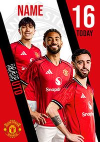 Tap to view Manchester United Football Players Age16 Birthday Card