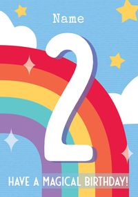 Tap to view Rainbow Personalised 2nd Birthday Card