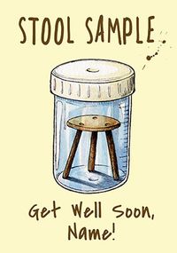 Tap to view Stool Sample Get Well Personalised Card