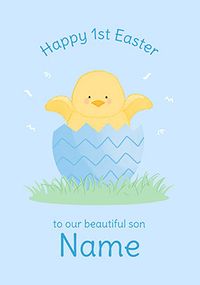 Tap to view Chick 1ST Personalised Easter Card