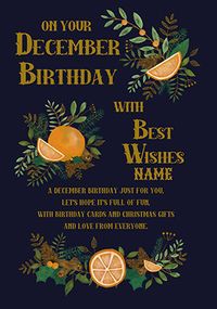 Tap to view December Personalised Birthday Card