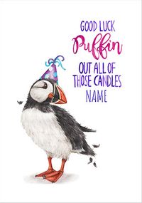 Tap to view Puffin Out Candles Birthday Card