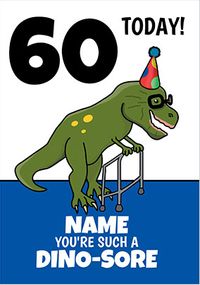 Tap to view 60TH Dinosaur Birthday Card