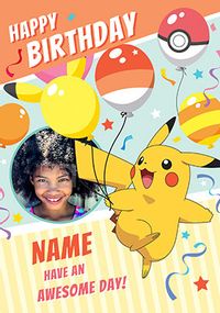 Tap to view Pokemon - Awesome Day Photo Birthday Card