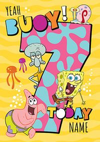 Tap to view SpongeBob Buoy 7 Today Birthday Card