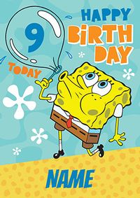Tap to view 9 Today Bubble SpongeBob Birthday Card