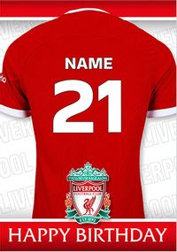 Tap to view Liverpool Shirt Birthday Card