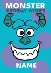 Tap to view Monsters Inc Sulley Happy Faces Birthday Card