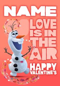 Tap to view Olaf - Personalised Valentine's Day Card